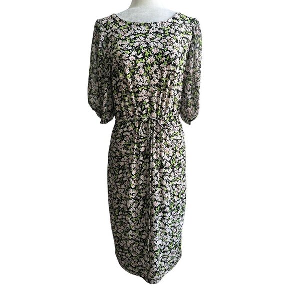 Tommy Hilfiger Petite Daisy Garden Godet Fit and Flare Dress Cottagecore Sz 8 - Picture 2 of 11
